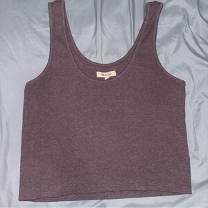 Madewell Purple Ribbed Tank Top